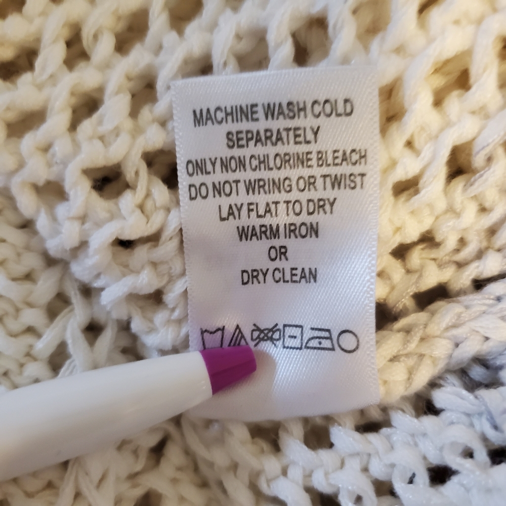 Coldwater Creek Ivory Crochet Sweater - Picture 6 of 6